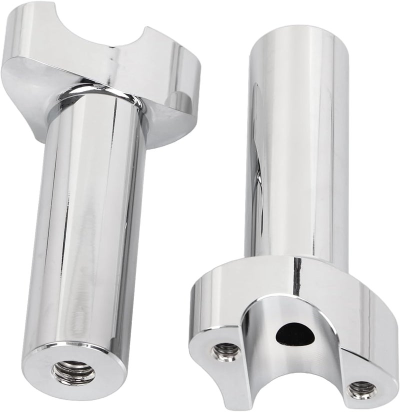 YDLMT 4.5 inch Straight Handlebar Risers Fit for Harley 1" Handlebars Sportster Heritage Softail Dyna Wide Glide FLTRU FLTRX, Chrome - Image 3